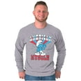 thumbnail image 3 of Hefty Smurf American Muscle USA Long Sleeve TShirt Men Women Brisco Brands S, 3 of 6
