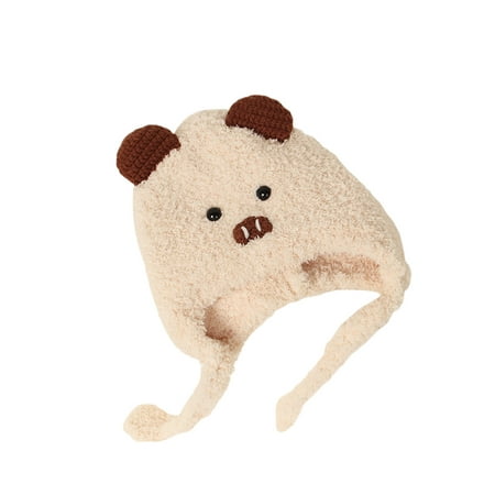 

Yejaeka Infant Knitted Hat Cartoon Animal Shape Ear Protection Warm Cap