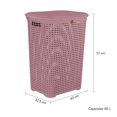 thumbnail image 2 of Cesto para ropa y cajas organizadoras La Ardilla Rattan con Tapa Rosa, 2 of 4