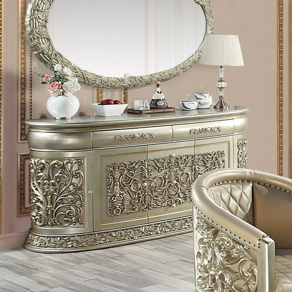 Acme Sorina Server in Antique Gold Finish