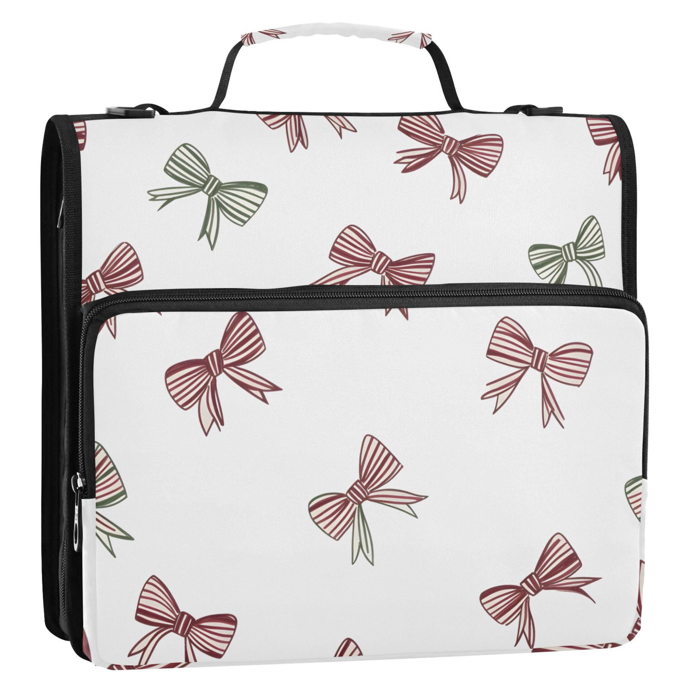 ALAZA Zipper Binder Bow-a1 3 Ring Trapper Keeper File Folder Organizer Bag