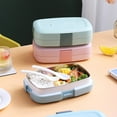 thumbnail image 2 of PENGXIANG Lunch Box Japanese Style Leak-proof Buckles Design Separated Lidded Bento Box Household Supplies, 2 of 12