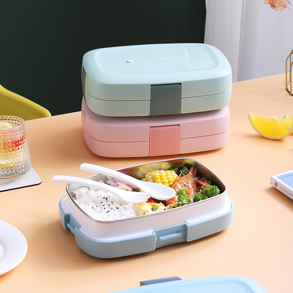 Lunch Box Japanese Style Leak-proof Buckles Design Separated