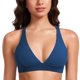 thumbnail image 1 of Top deportivo CRZ YOGA Butterluxe con escote en V profundo sin aro color azul marino talla S, 1 of 5