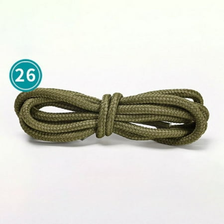 

1Pair Round Shoelaces Sports Shoe Laces Sneaker Boot Braid Shoestring Polyester Solid Color Shoelace Adult Kids Shoe Accessories-Army Green 80cm