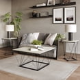 thumbnail image 2 of Castle Place Minimalist 3 Piece Coffee Table Set, Light Grey, 2 of 14