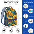 thumbnail image 6 of Country Rustic Sunflower Backpack - Breathable & Comfortable Student Bookbag for Daily Use, 6 of 6