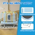 thumbnail image 4 of SHINPT 55" Toddler Trampoline with Enclosure, Child's Mini Trampoline for Boys&Girls, Indoor & Outdoor Kids Trampoline with Basketball Hoop, Entertainment Trampoline for Backyard, Patio, 4 of 11