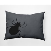 Simply Daisy 14" x 20" Big Spider Indoor/Outdoor Polyester Throw Pillow, Steel Gray