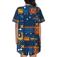 thumbnail image 3 of Lsque Funny Steam Train Women's Short-Sleeved Pajama Set - 2 Piece Soft and Lightweight Sleepwear Set-Small, 3 of 9