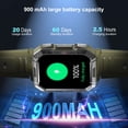 thumbnail image 4 of Blackview 2.01" Military Smart Watch for Men,Bluetooth Call /Dial/100+ Sport Modes/IP68 Waterproof,Smartwatch compatible with iPhone Android,Green, 4 of 9