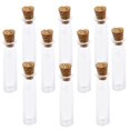 thumbnail image 1 of 10 mini frascos de vidrio con tapón de corcho para guardar joyas o como colgante (para manualidades)., 1 of 2