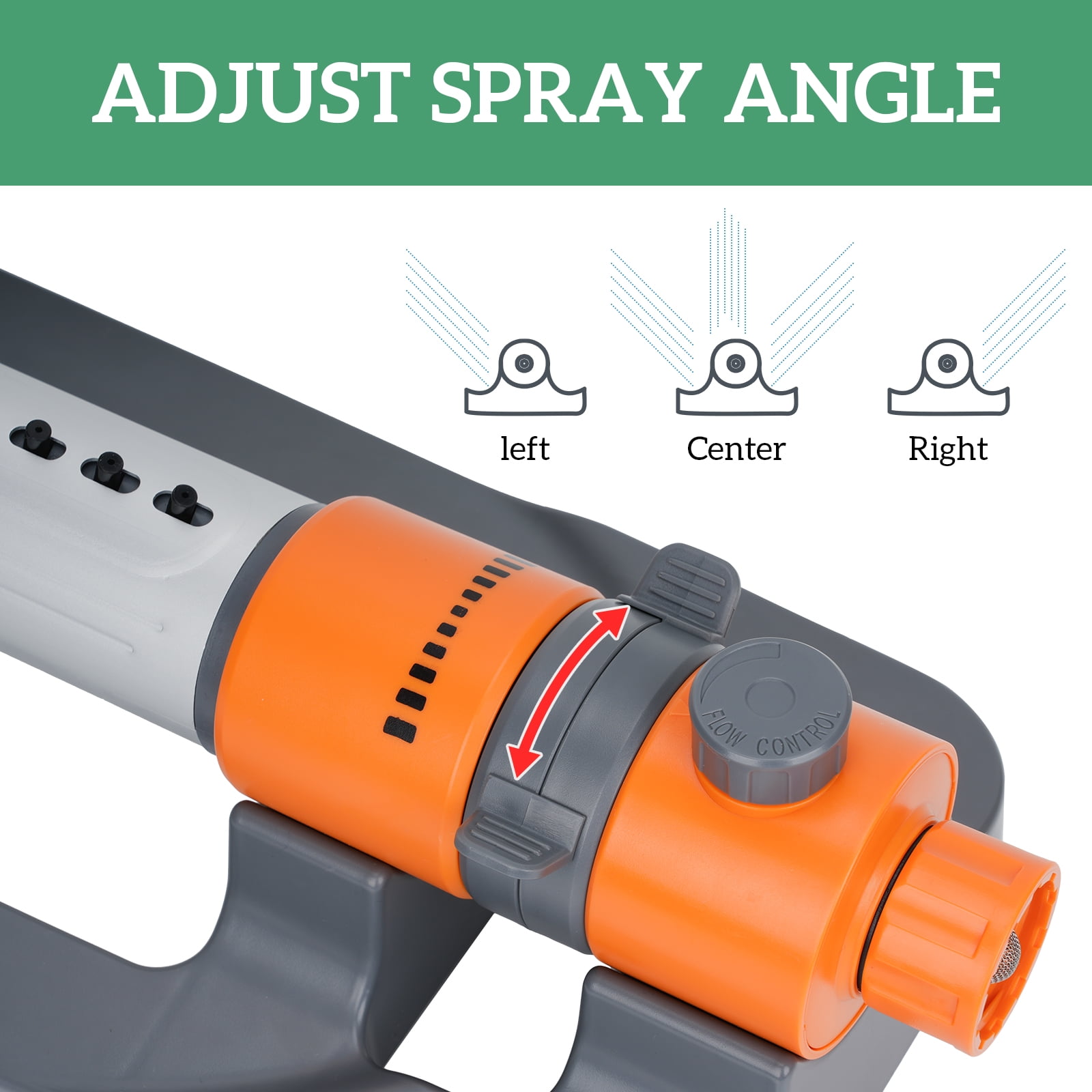 LINEX Oscillating Water Sprinklers for Yard, Garden and Lawn Sprinkler for Large Outdoor Area with Adjustable Spray
