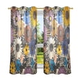 thumbnail image 6 of Yayeee Window Curtains Set of 2 for Living Room Light Filtering 63"x52", Beige Flowers, 6 of 7