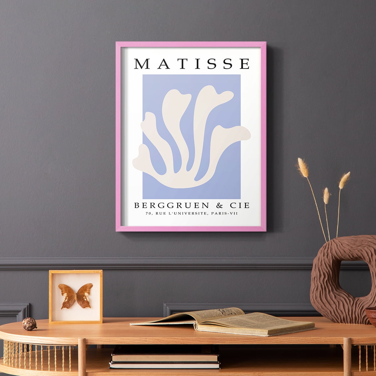 Matisse CCCXLVII in Pink Solid Wood 11 x 14 Framed Print
