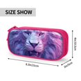 thumbnail image 2 of Sigee Cool Lion Head for Portable Pencil Pouch with Zipper for Students, Artists, and Office Use, 2 of 5