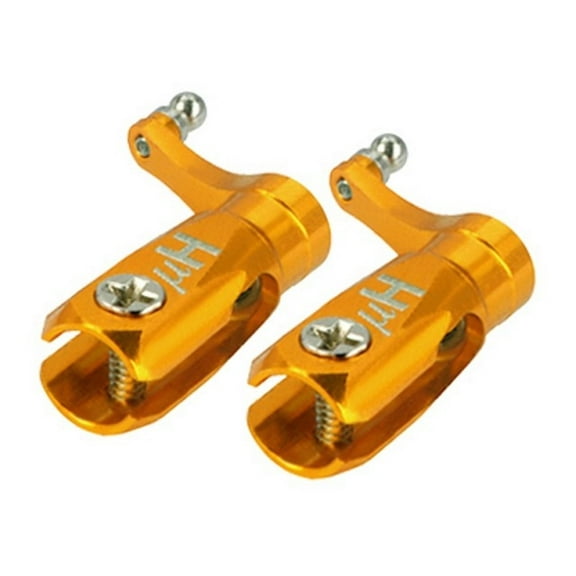 Microheli Aluminum Triple Bearing Main Blade Grip (GOLD) - BLADE NANO CPX/CPS/S2/S3