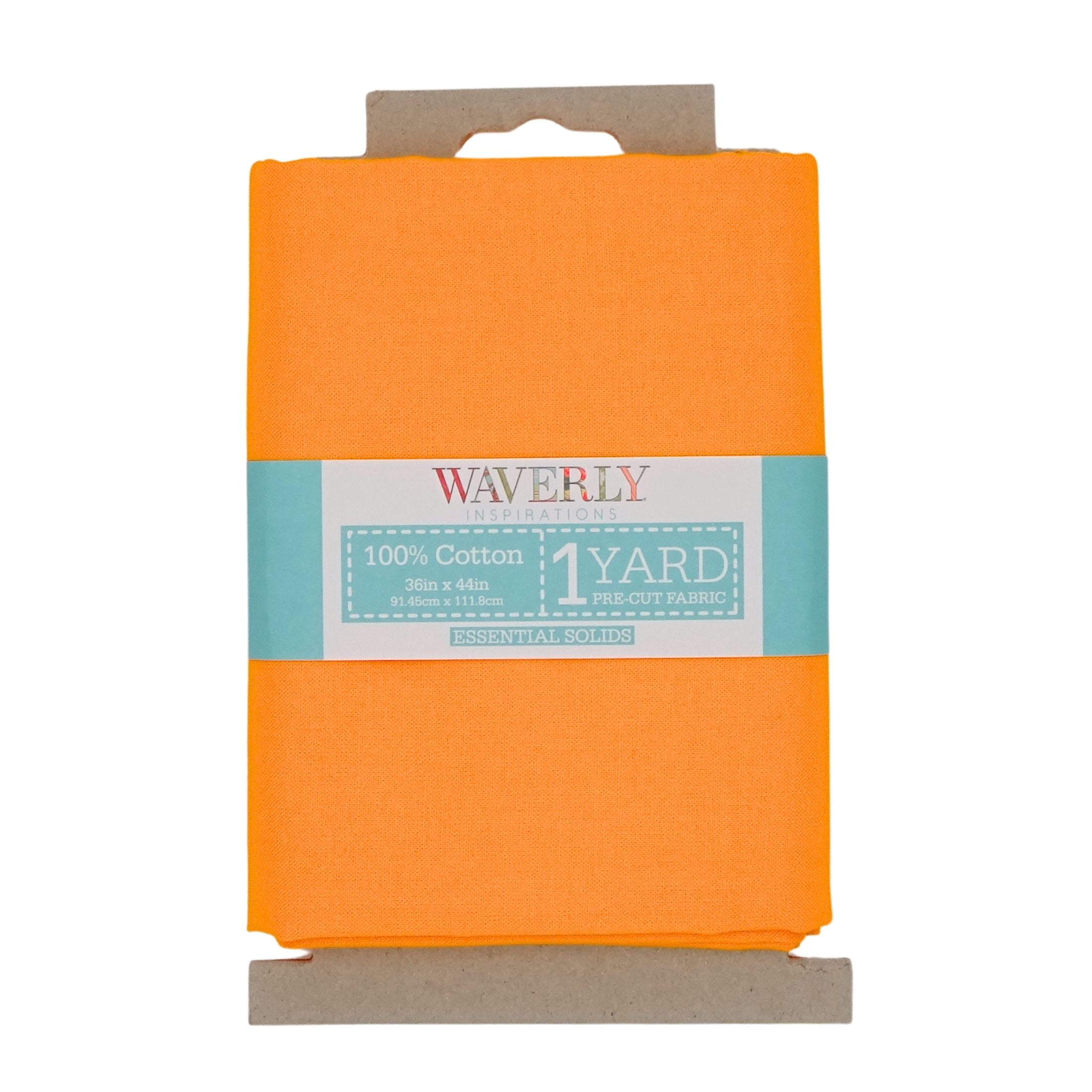 Waverly Inspirations 1 Yard Cut 100% Cotton Solid Fabric, Carrot, 44" Wide for Quilting & Sewing