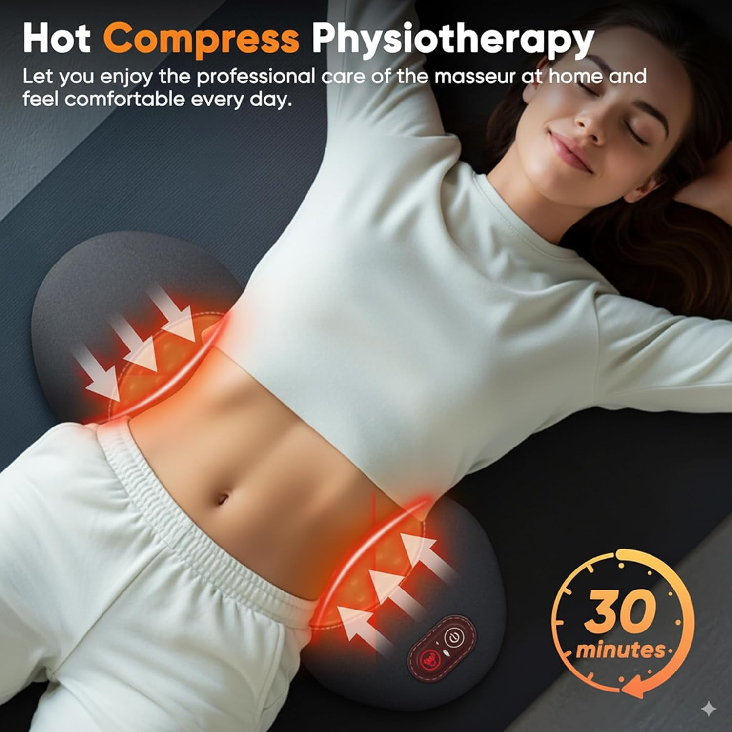3-in-1 Electric Back Massager Pillow, Ergonomic Wedge Cushion with Adjustable Lumbar Support and Heat for USB Powered Back Bed Comfort and Support Pad Chair