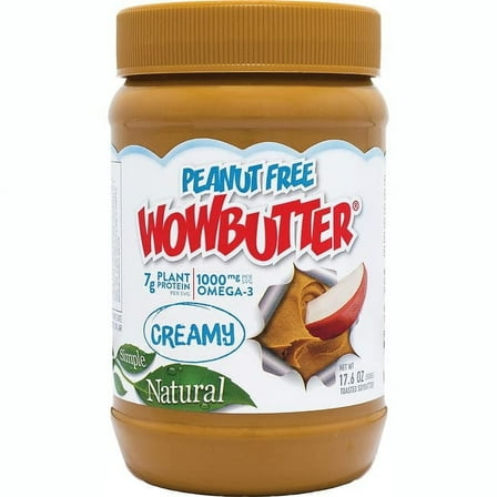 Wowbutter Peanut Free Creamy Toasted Soybutter 17.6 oz Jar
