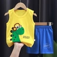 thumbnail image 2 of Boys' Shorts Set Summer Outfits 6-12 Months 12-24 Months 2t 3t 4t 5t 6t 7t Children Texture Short Sleeve T Shirts And Shorts Sets,Casual 4-5 Years, 2 of 4