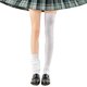 thumbnail image 3 of Medias hasta el muslo con parte superior holgada de punto acanalado para mujer Calcetines uniformes sobre botas hasta la rodilla, 3 of 5