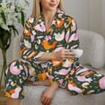 thumbnail image 6 of Uemuo Roosters and Chicks Pattern Womens Pajama Sets,PJ Set for Women,Pajamas for Women Logo,Long Sleeve Pajama Set for Women,Soft Long Sleeve Top With Pants-X-Large, 6 of 9