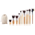 thumbnail image 2 of Juego de herramientas de maquillaje 11 piezas de pinceles de maquillaje + cepillo de peine para cejas + 2 soplos en polvo Zulema cepillo cosmético, 2 of 8