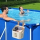 thumbnail image 1 of Juego de cestas de almacenamiento para piscina, contenedores para guardar juguetes de piscina, accesorios para piscinas elevadas, diseño de 2 niveles con estructura metálica, plegables y, 1 of 8