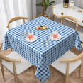 thumbnail image 6 of Square Tablecloth 60 x 60 Inch, Blue White Gingham Square Table Cloth Waterproof Tablecloth Table Protector for Restaurant, Picnic, Indoor and Outdoor Dining, 6 of 8