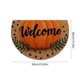 thumbnail image 3 of JoyMoreHome Fall Half-Round Floor Mat, Soft Velvet Durable Door Mat, Thanksgiving Halloween Decor for Indoor Outdoor Home Entrance, 3 of 6