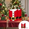 thumbnail image 2 of JeashCHAT 10 Pcs Santa Claus Suit Gift Bags with Handle, Red Paper Gift Wrap Bags, Christmas Gifts Present Wrapping Bags for Xmas Holiday Party Favor Supplies, 6.3 x 3.1 x 8.7 Inches, 2 of 6