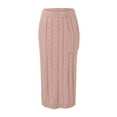 thumbnail image 5 of SRZYMJ Women's Cable Knit Long Skirt 2 Piece Outfit Oversized Pullover Sweater Top and Long Pencil Skirt Sets, 5 of 5