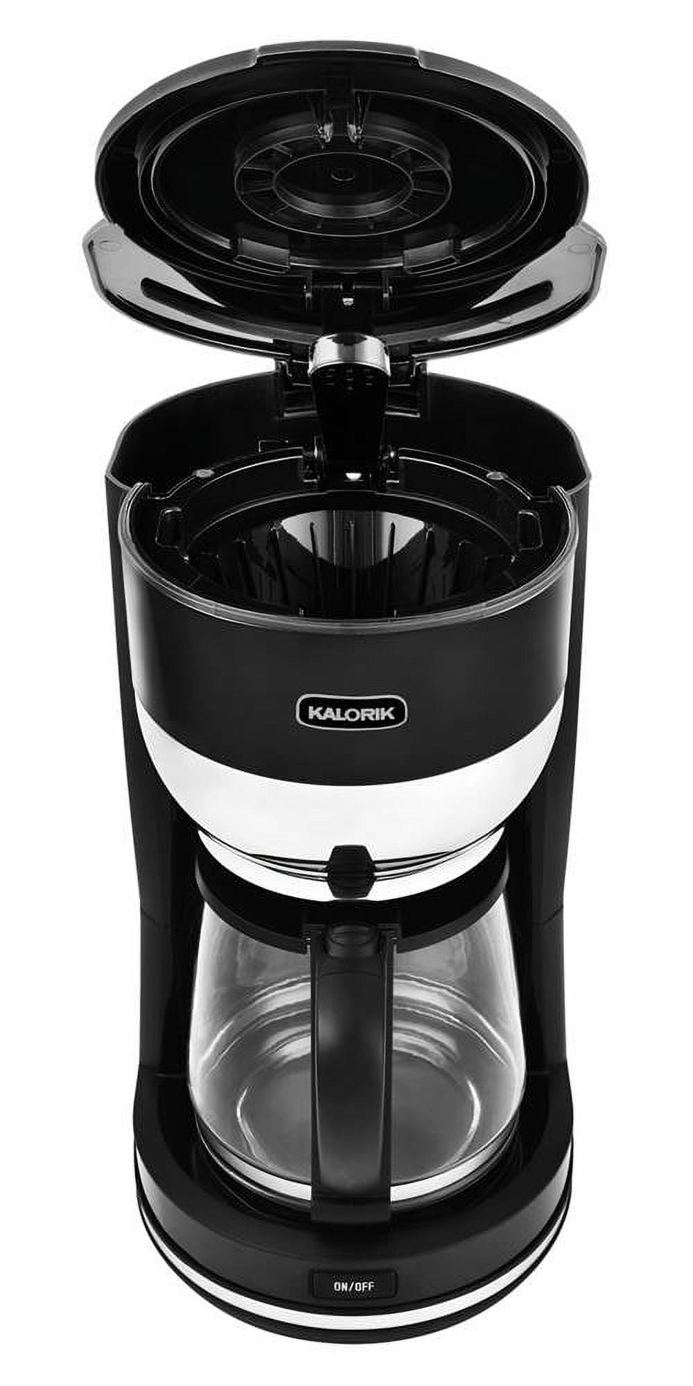 Kalorik Mid-Century 10 Cup Retro Coffee Maker, Black