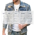 thumbnail image 3 of Men Denim Jacket Solid Color Vintage Coat Long Sleeve Turndown Collar Button Placket Top with Pockets Fashion Streetwear for Daily Outdoor Party Travel Fall Casual Wear, 3 of 5