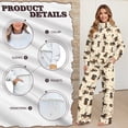 thumbnail image 6 of Xixirimido Dachshunds Paws Beige Print Women 2 Piece Lounge Sets Fall Fashion Outfit Sweatsuits Long Sleeve Sweatshirt & Wide Leg Sweatpants Matching Tracksuit Set, Medium, 6 of 7