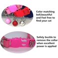 thumbnail image 2 of Collar básico ajustable con cierre de seguridad y diamantes brillantes para gatos, con cascabel, para gatitos, niñas y niños; collar para perros pequeños y medianos; hebilla de seguridad; collar para, 2 of 5