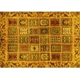 thumbnail image 1 of Ahgly Company Machine Washable Indoor Rectangle Abstract Yellow Modern Area Rugs, 6' x 9', 1 of 4