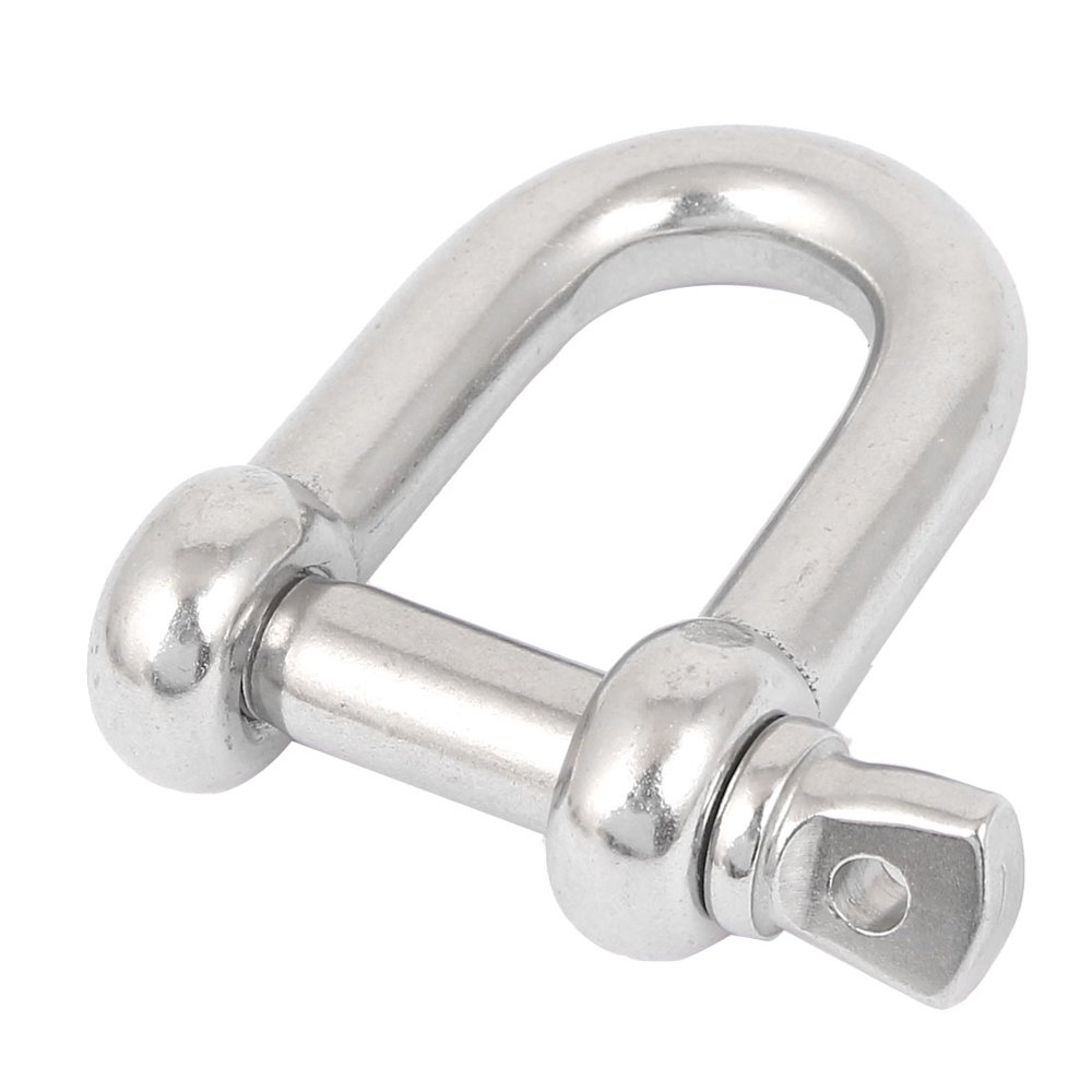 43mm x 25mm Stainless Steel Wire Rope D Bow Shackle 12mm Thread