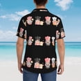 thumbnail image 4 of Zufioo Baker Gnome Hawaiian Shirt for Men,Beach Shirts Tropical Vacation Shirts,Sleeve Casual Button Down Shirt with Pocket for Travel,Beach,Party,daily,Large, 4 of 7