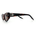 thumbnail image 6 of Womens Luxe Mod Fashion Cat Eye Beveled Thick Plastic Sunglasses Tortoise - Brown, 6 of 8