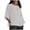 01#Beige, variant on Women's Round Neck Half Batwing Sleeve Cotton Linen Blouse Loose Side Split Casual Pullover Top for Spring Summer Vacation Loungewear XL