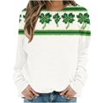 thumbnail image 5 of Pounoo St Patricks Day Long Sleeve Shirt for Women Shamrock Art Print Tops Fashion Comfortable Casual Saint Patricks Sweatshirt Gift, 5 of 7