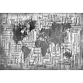 thumbnail image 2 of Allen, Kimberly 32x24 White Modern Wood Framed Museum Art Print Titled - Map of the World Black and White, 2 of 4