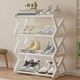thumbnail image 4 of Jubipavy Closet Shoe Organizer Shoe Rack Shoe Rack Organizer Four Tier Shoe Rack Daily Use Bedroom Closet Entryway Bedroom, 4 of 6
