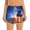 thumbnail image 2 of Sigee Lantern On Snow With Christmas for Women's Athletic Shorts High Waisted Running Shorts Pocket Sporty Short Gym Elastic Workout ShortsXX-Large, 2 of 9