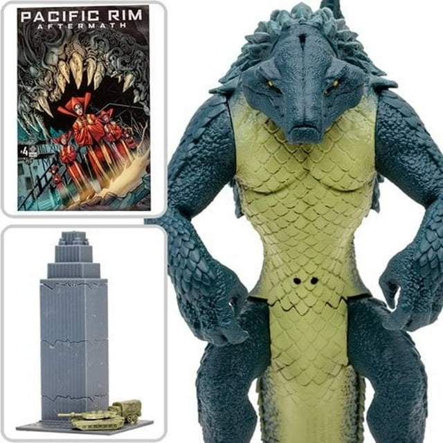 Figura de Acción McFarlane Toys Titanes Del Pacífico Kaiju Raiju con Comic