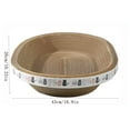 thumbnail image 3 of Oval Corrugated Cat Scratcher Bed, Reversible Cardboard Scratching Pad, Furniture Protector, Rest & Play Lounge For Cats, 3 of 9