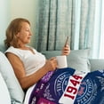thumbnail image 3 of 80th Birthday Gifts for Women, Birthday Gift for 80 Year Old Woman, Happy 80 Year Old Birthday Gifts Ideas, 1944 Birthday Gifts for Women, Best 80th Birthday Gifts for Woman Throw Blanket 60" x 50", 3 of 5