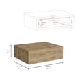 thumbnail image 3 of Milano Floating Nightstand, Wall-Mounted with Drawer Macadamia, 3 of 5